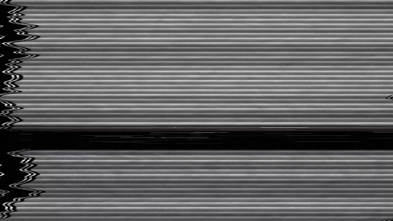 Abstract Glitch Effect with Flickering Horizontal Lines