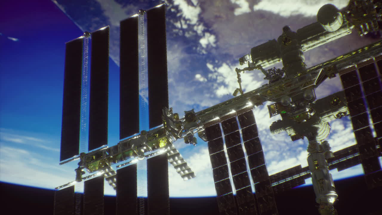 지구 도를 돌고 있는 국제 우주 정거장