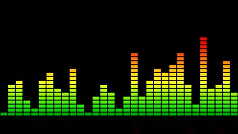 audio equalizer isolated on black background