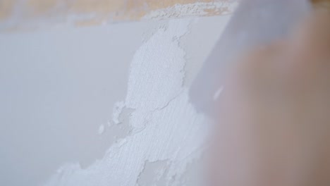 plastering wall with spatula