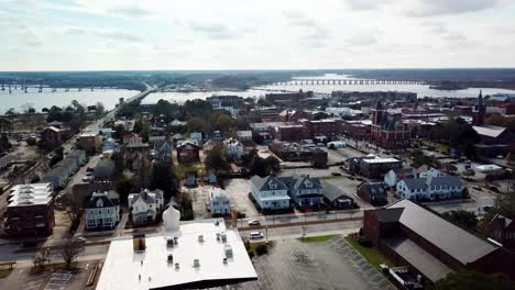 high aerial over new bern nc, north carolina