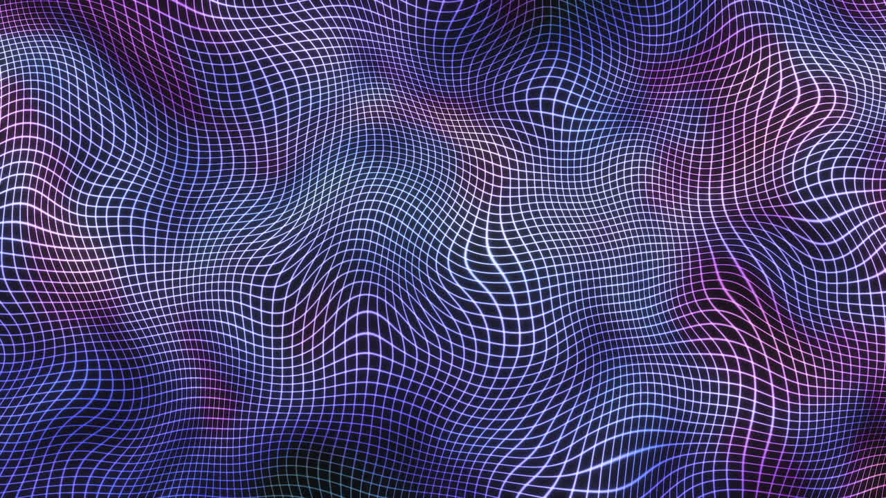 Abstract Grid Pattern with Waves