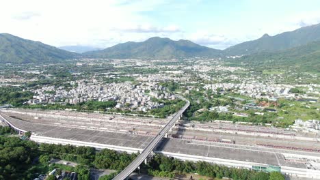 Hong-Kong-Pat-Heung-MTR-maintenance-centre,-Aerial-view