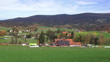 rural farmland in bavaria germany on a warm autumn day