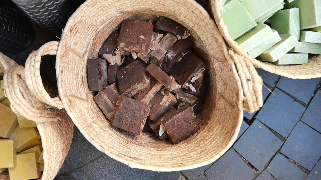 Wicker Baskets Filled With Handmade Natural Soap Bars