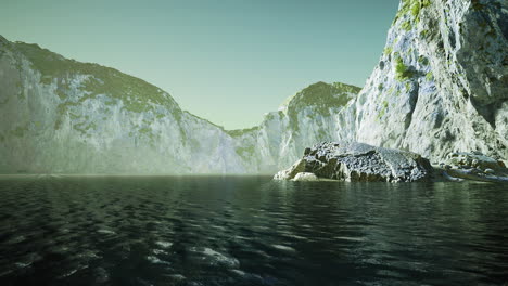 coastal cliffs and calm waterscape