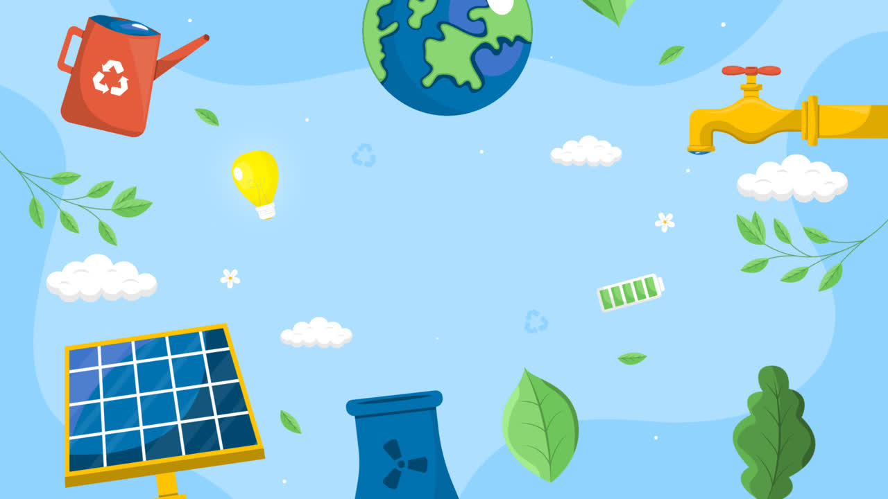 세계 환경 날 축하 를 위한 평평 한 배경 의 모션 그래픽