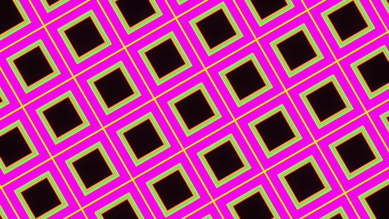 pulsación abstracta de cuadrados rosados cambiando de color.