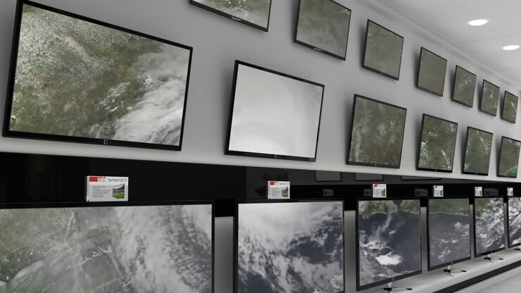 Himmel og skyer på tv-skærme
