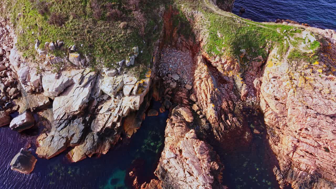 Stunning aerial view of rocky coastline in Bulgaria captured by drone