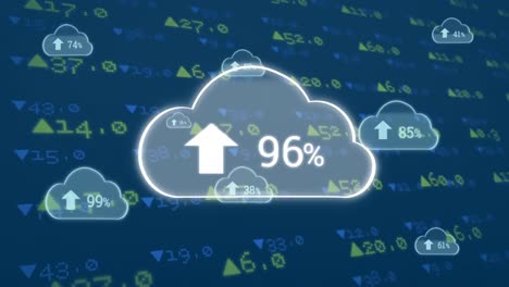 cargar nubes de progreso y valores económicos