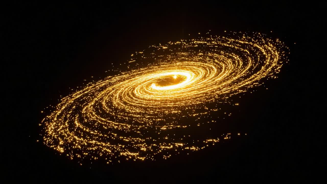 A Stunning Visualization of a Cosmic Spiral Galaxy Displaying Swirling Stars and Brightness Against a Dark Background, Capturing the Mysteries of the Universe in Motion