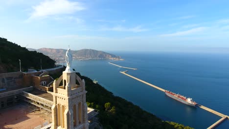 santa cruse oran seen from the sky - algeria