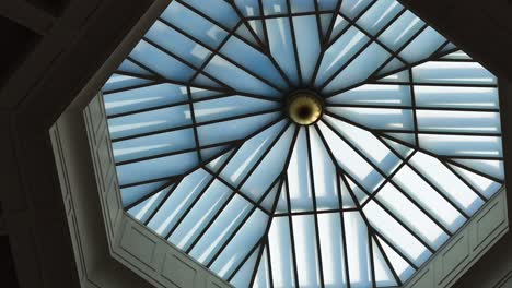 a rotating view of a skylight