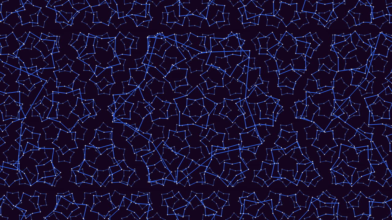líneas azules y negras interconectadas que crean un patrón complejo