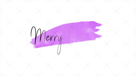 merry christmas with pink brush on white background
