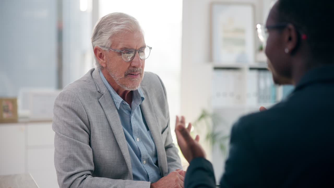 Business meeting with two people
