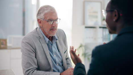 business meeting with two people
