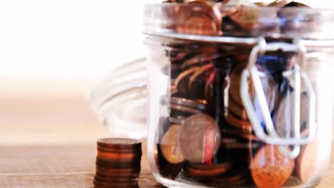 plant growing out of coins bottle