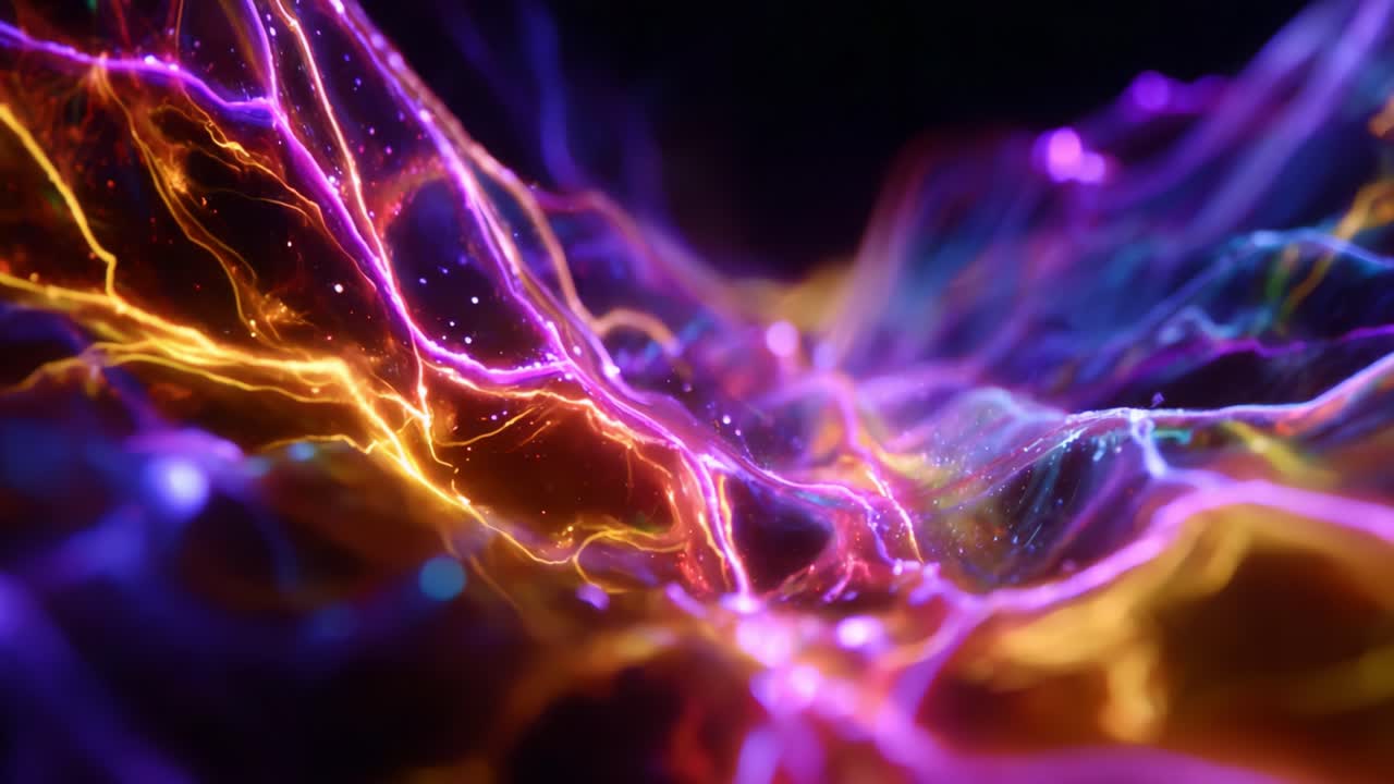 Una straordinaria visualizzazione di onde di energia colorate in movimento astratto, che cattura colori vivaci e motivi dinamici in un flusso di luce ipnotico