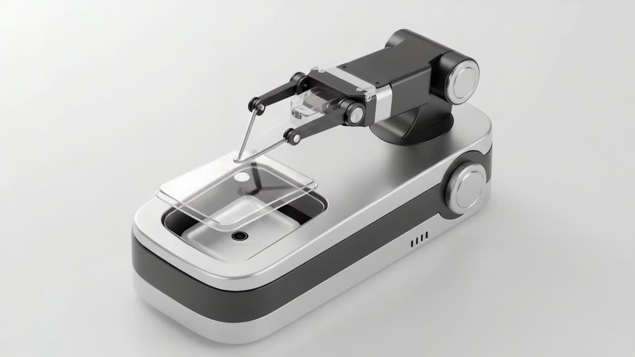Innovative Robotic Microscope: Advanced Precision Instrument for High-Quality Samples and Automated Handling in Scientific Research and Laboratory Settings