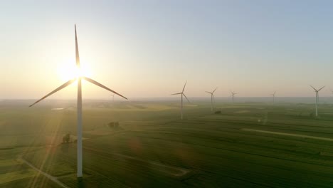 Close-up-of-wind-turbines-producing-of-electricity