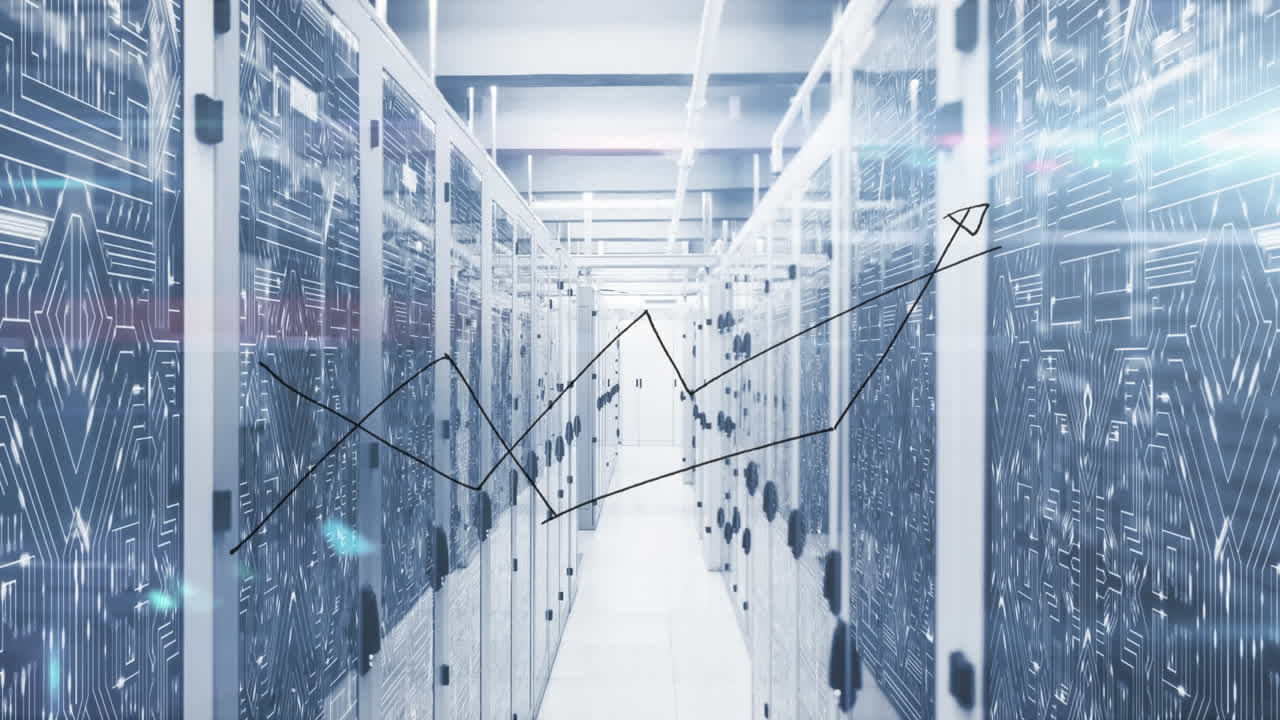 Animation of graph over server room