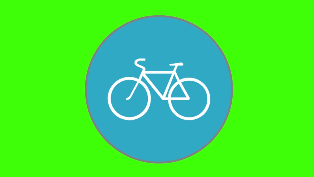 Green screen , road signs icon , cycle track