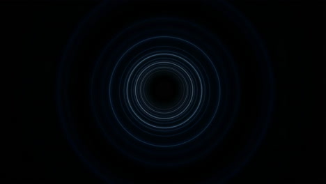 abstract blue concentric circles tunnel