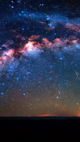 a beautiful night sky with a large, glowing cloud of stars. the stars are scattered throughout the sky, with some closer to the horizon and others higher up
