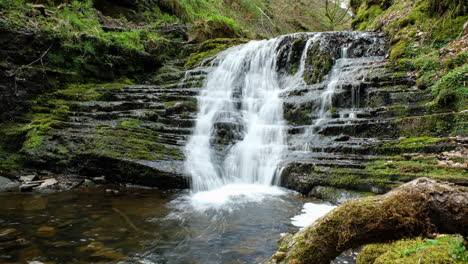 waterfall in forest in the uk