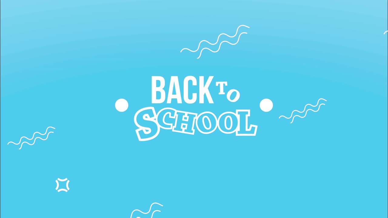 학교로 돌아가는 글자 애니메이션