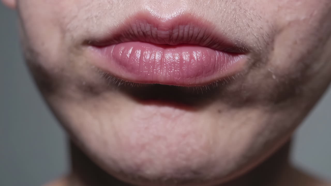 primer plano de la boca de una mujer.
