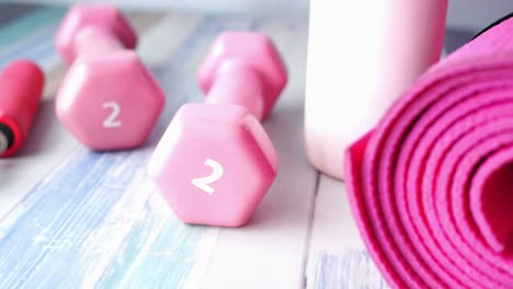 pink fitness equipment