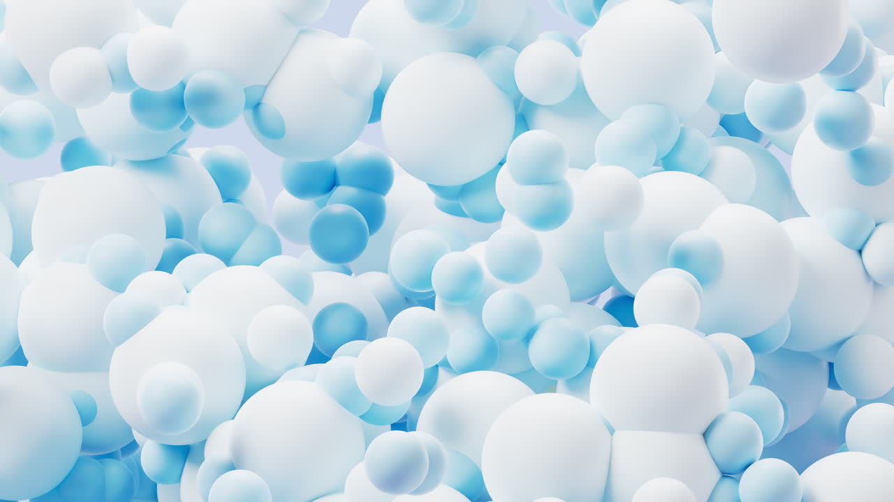 Abstract dense particles spheres background, 3d rendering.