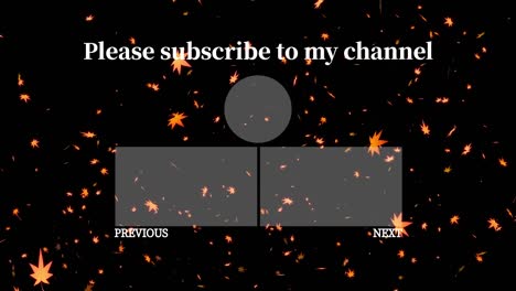 autumn leaves particles youtube end card ending screen motion graphics