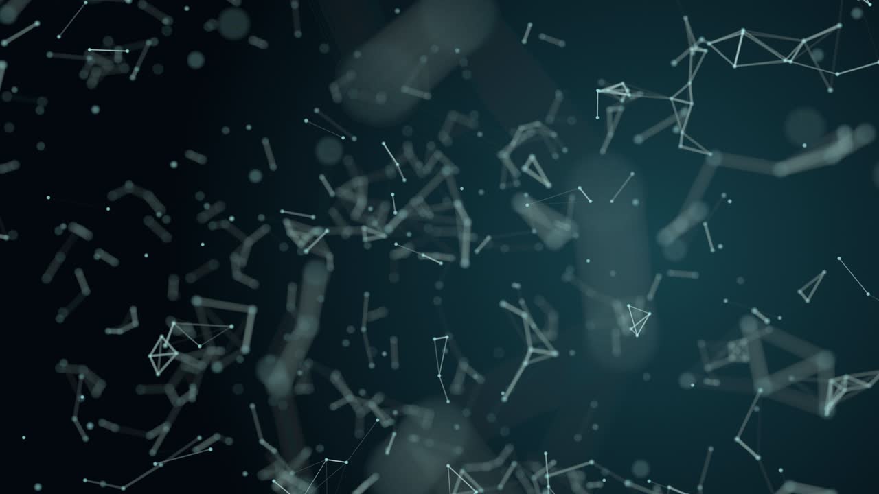 conexión digital abstracta puntos y líneas en movimiento. fondo tecnológico. estructura de conexión de red. bucle sin costuras 3d. 4k.