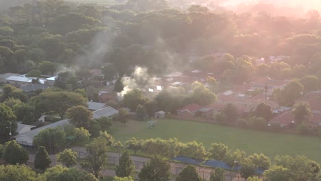 Circular-drone-view-over-a-residential-area-of-Centurion-in-South-Africa