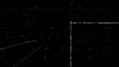 3d digital looping technology network big data background.