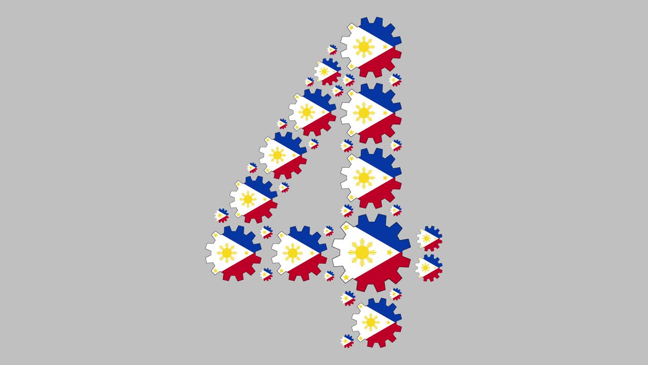 필리피노 숫자 4