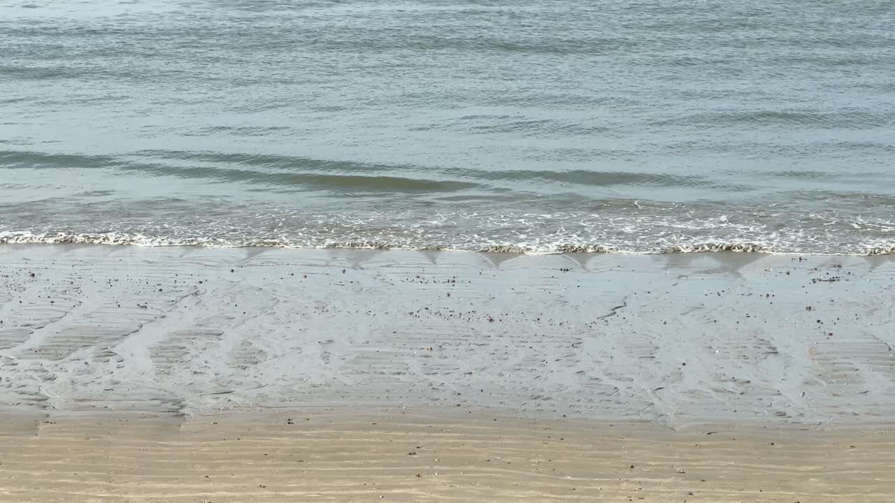 편안한 파도, 모래 해변, 바물, 안다만 해, 크라비, 태국