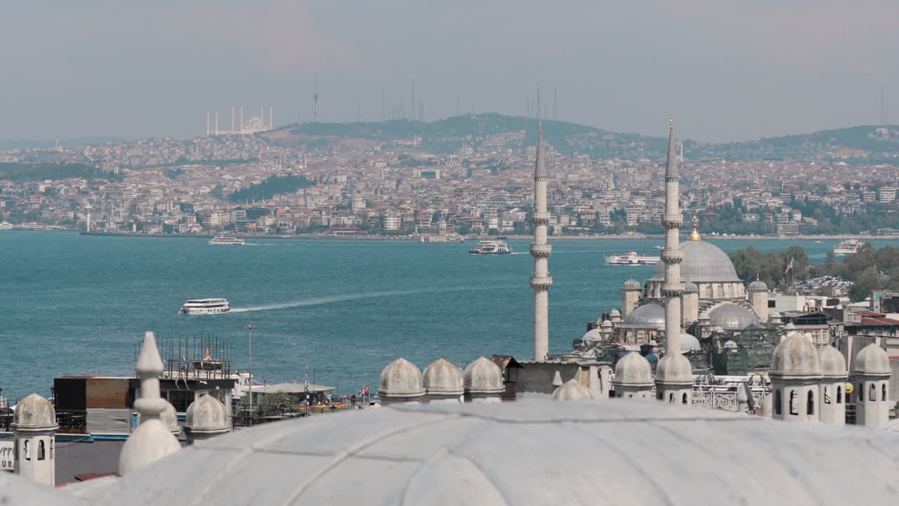 vista aérea del paisaje de la ciudad de estambul. imágenes en 4k en turquía