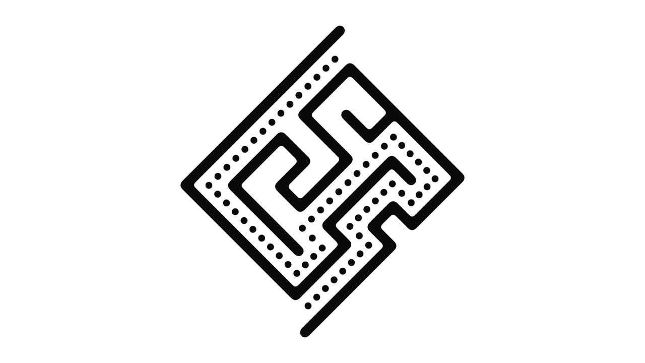 gráfico de movimiento de línea de laberinto