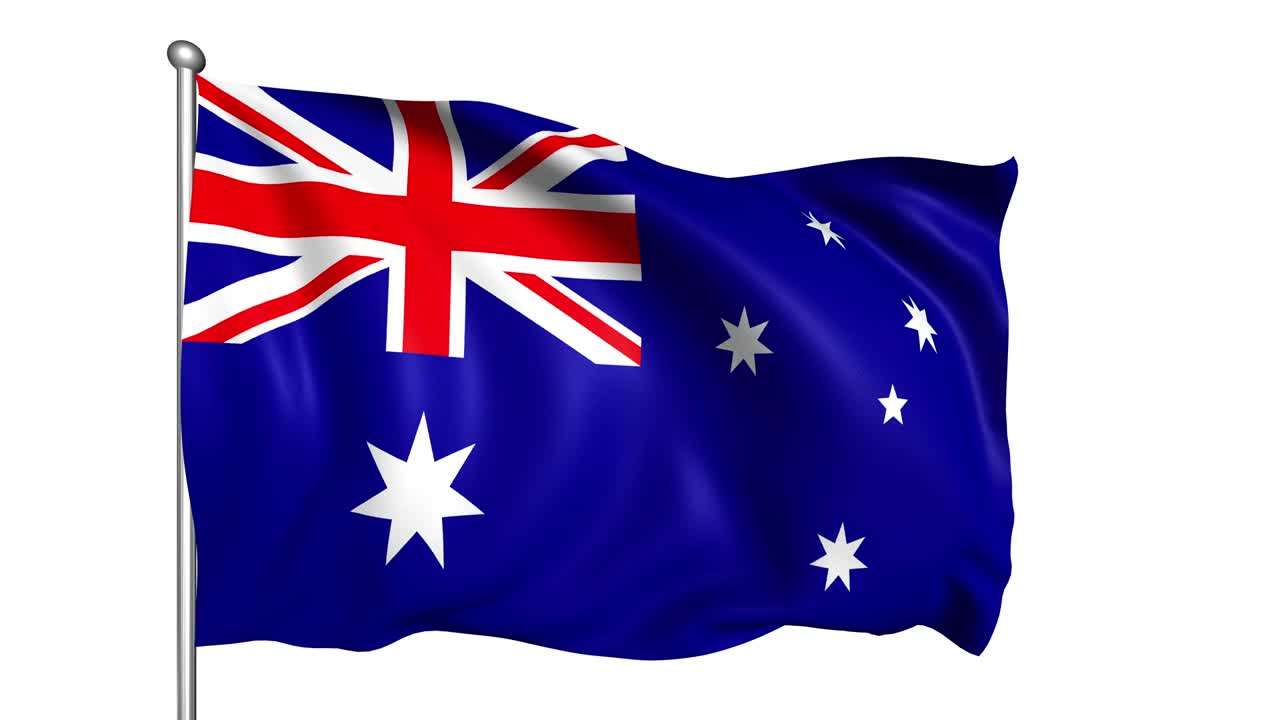 바람에 직물 구조로 오스트레일리아의 발 (알파 채널, loopable)