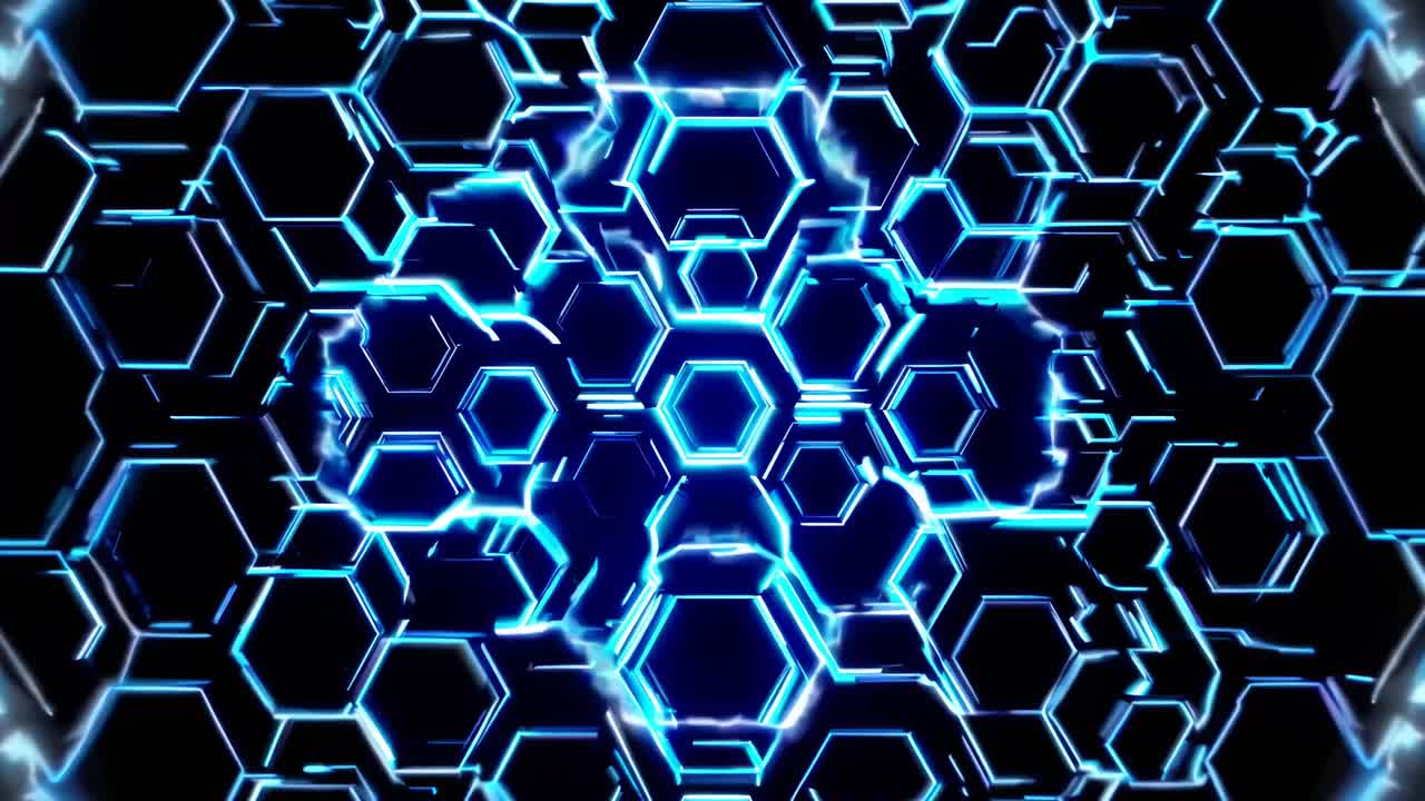 patrón hexagonal resplandeciente abstracto