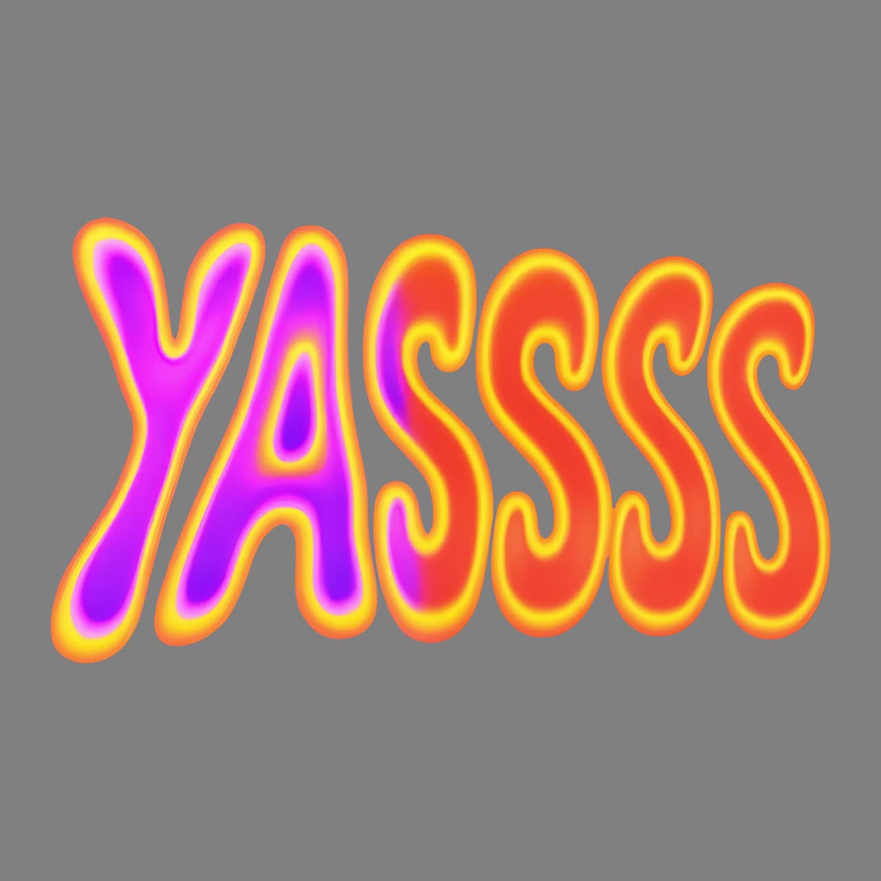 Vibrant playful typography design animation, transparent 4K video, green screen