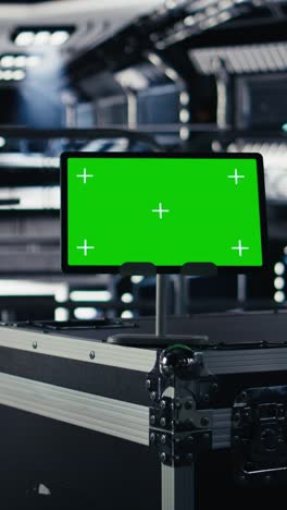 vertical video chroma key device assisting orbit station astronauts