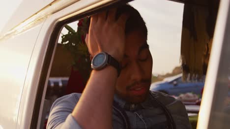 young man in the food truck