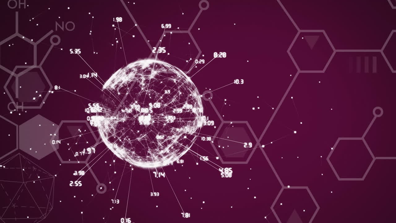 연결 네트워크와 인터페이스에 있는 글로브의 애니메이션