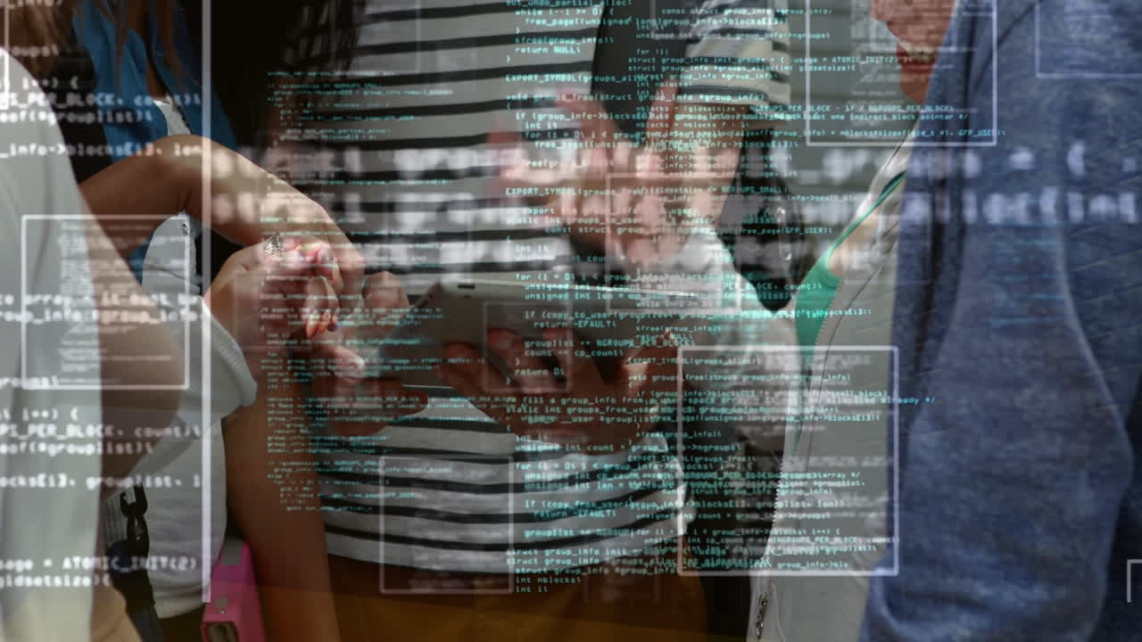 Animation of data processing over diverse schoolchildren using tablet